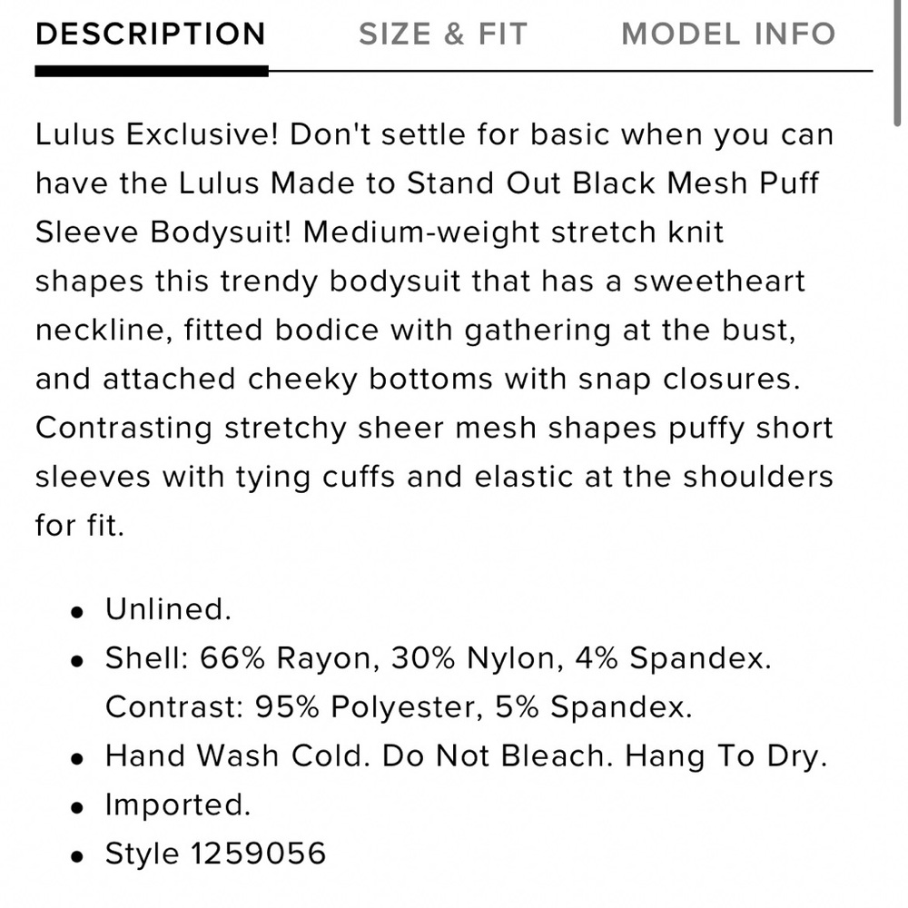MADE TO STAND OUT BLACK MESH PUFF SLEEVE BODYSUIT - Picture 6 of 7